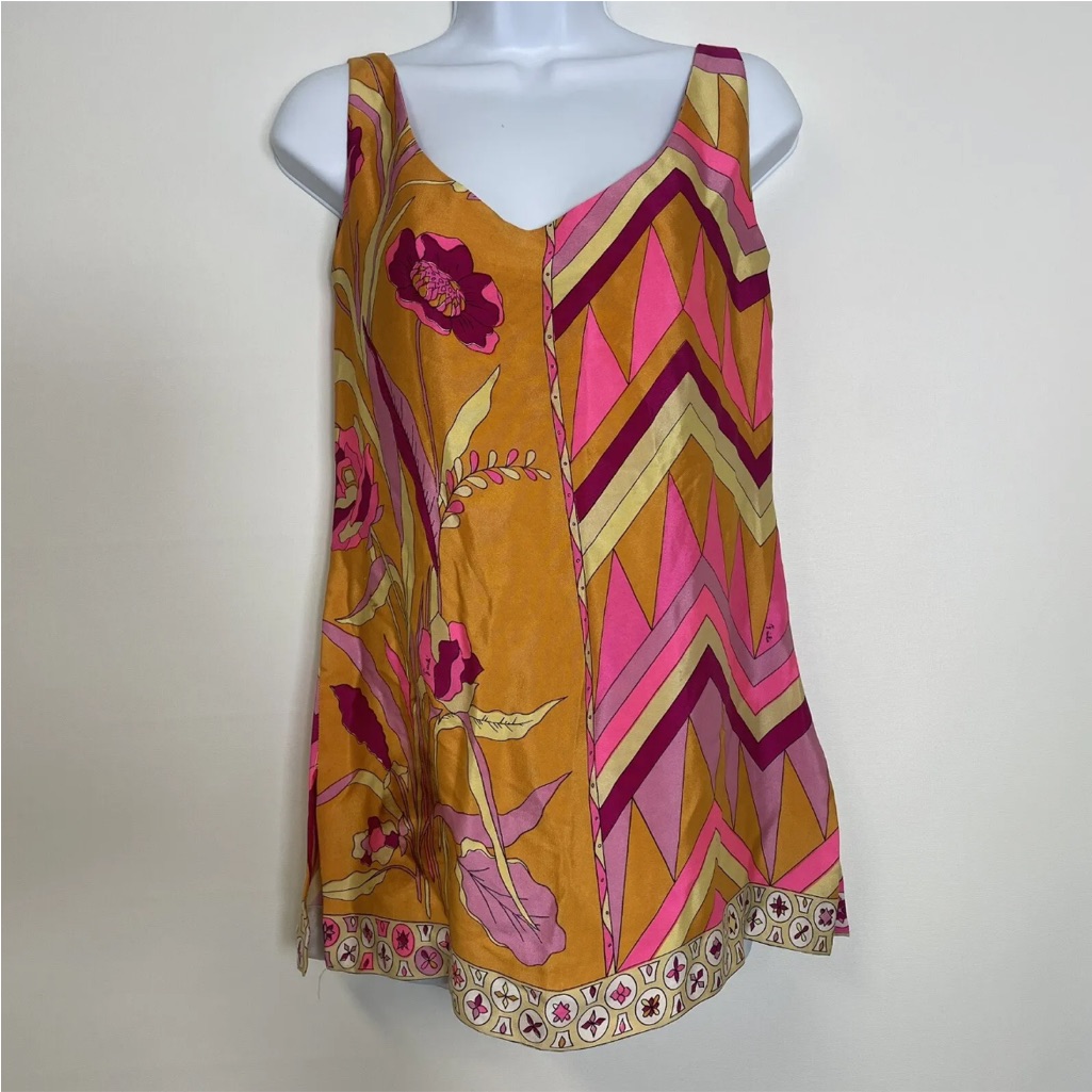Emilio Pucci Beautiful Tank Top Tunic Size Stained